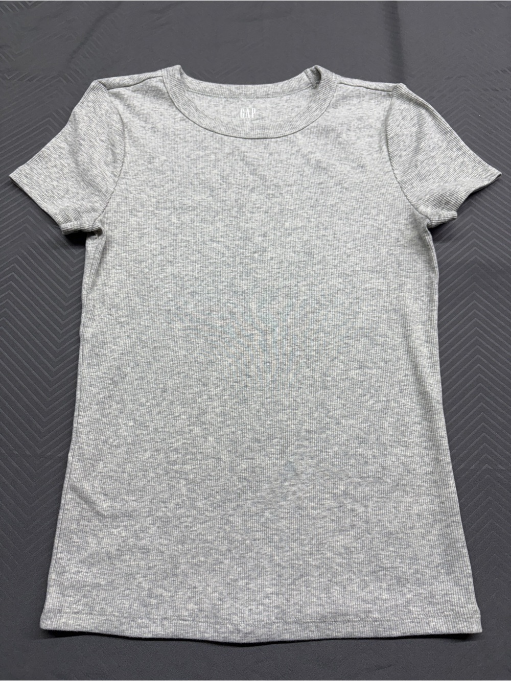GAP Women’s Ribbed Short Sleeve Tee - Heather Gray Size XS